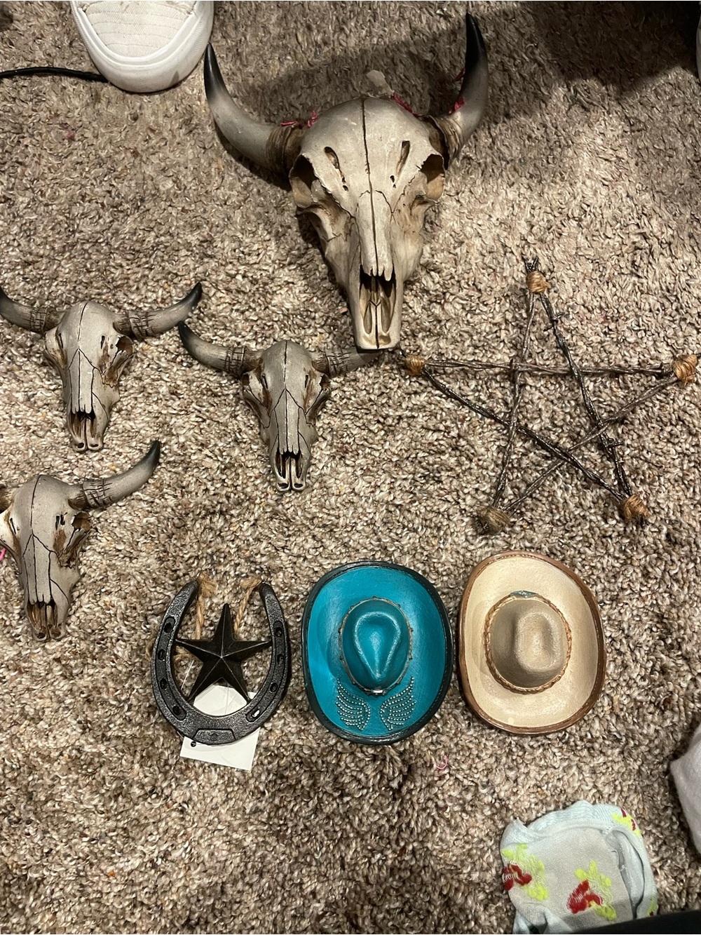 Decorative Turquoise Cowboy Hat Wall Accent - Home Accents